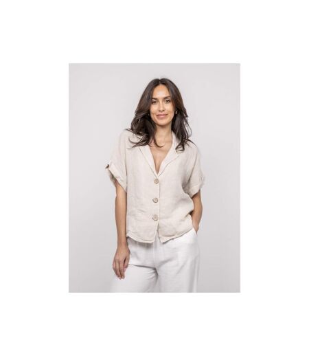 Chemise manches courtes lin OTTILIA - Dona X Lisa
