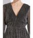 Robe courte pailletée taille haute-3