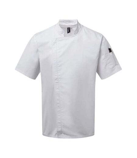 Unisex Adult Zipped Short-sleeved Chef Jacket White Premier