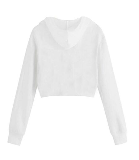 Sweat Court À Capuche Femme Blanc Miso