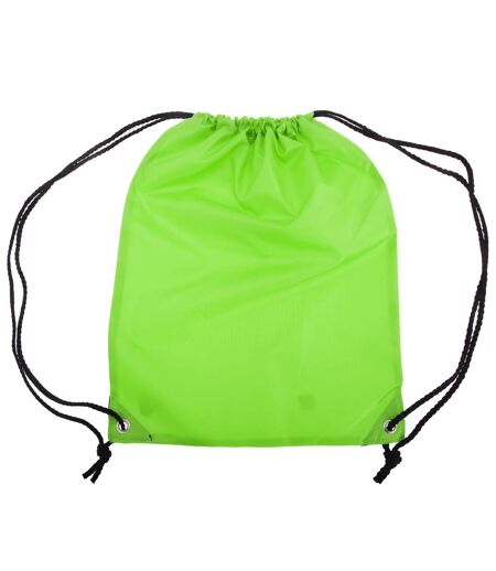 Shugon Stafford Plain Drawstring Tote Bag - 13 Liters (Pack of 2) (Lime) (One Size)