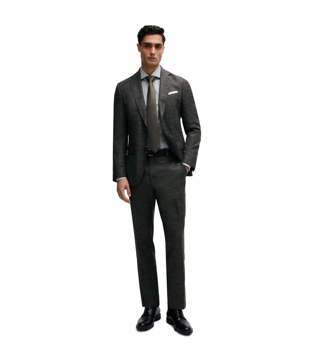 Mens H-genius Slim Trousers Dark Green Boss-3