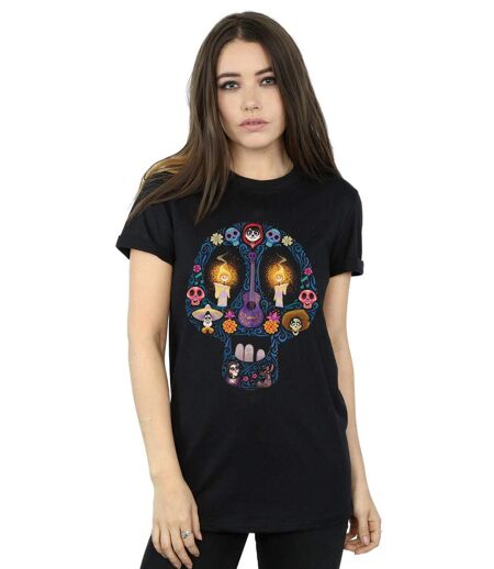 Disney - T-shirt COCO CANDLE SKULL - Femme (Noir) - UTBI16543