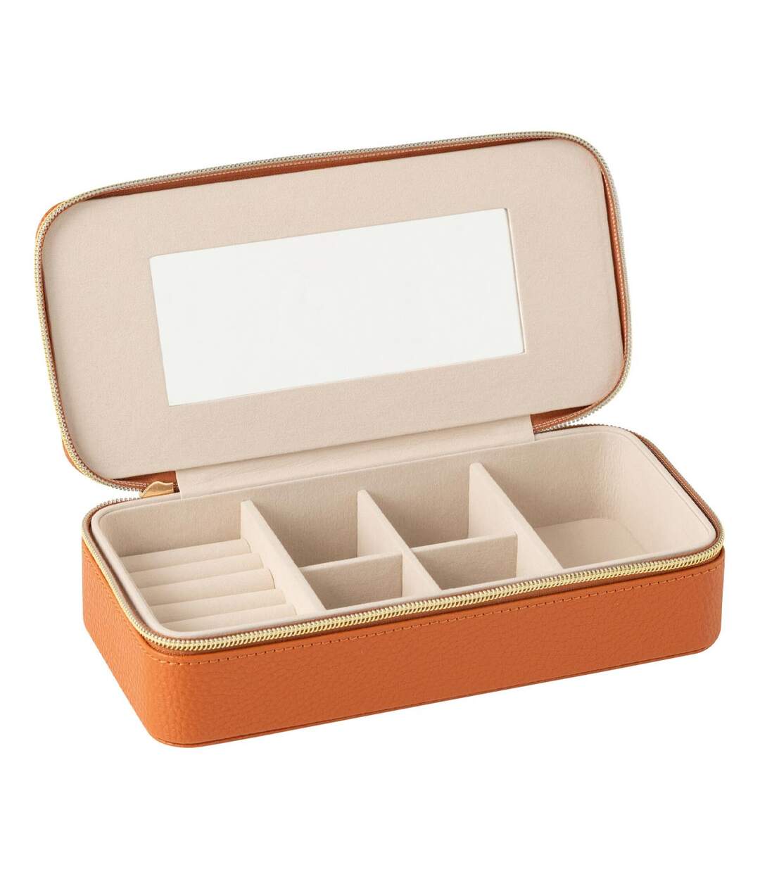 Boîte à Bijoux Avec Miroir Ericka 24cm Cognac-2