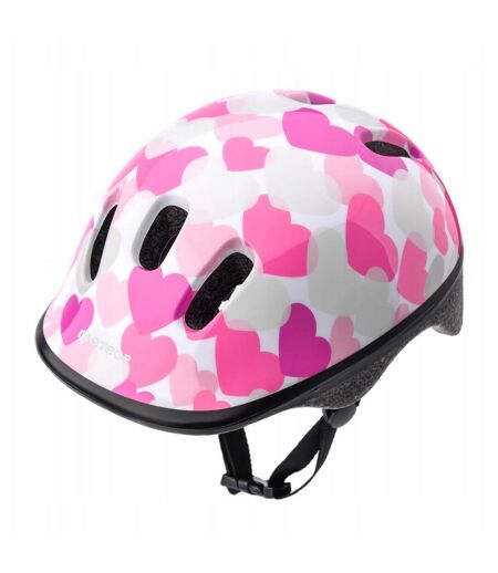 Childrens/kids Ks06 Hearts Bike Helmet Pink Meteor