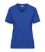 T-shirt de travail Bio col V - Femme - JN1807 - bleu roi