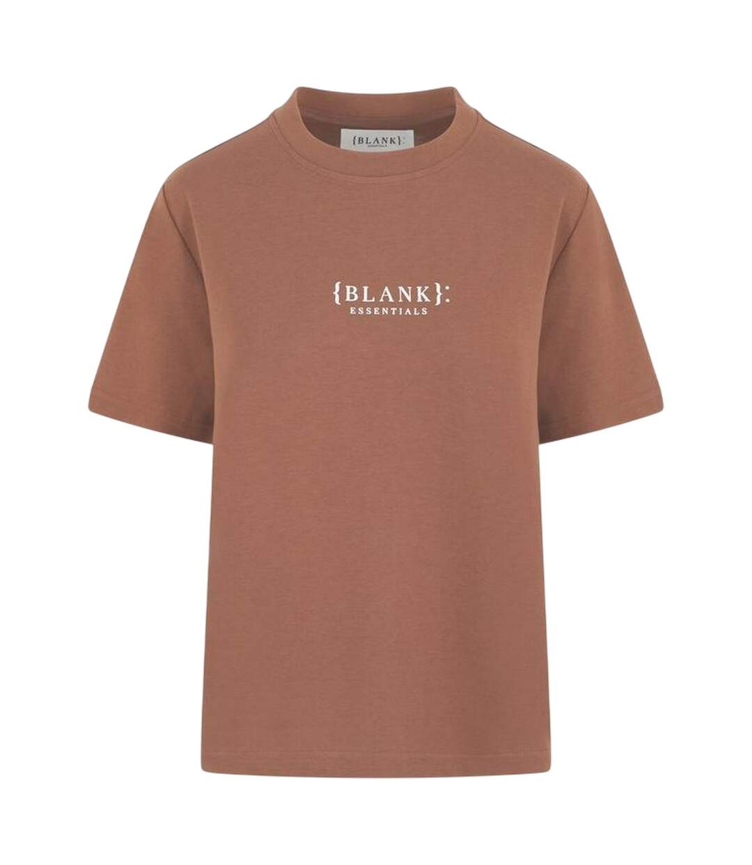 Womens/ladies Essentials Logo Boyfriend T-shirt Earth Brown Blank Essentials-2