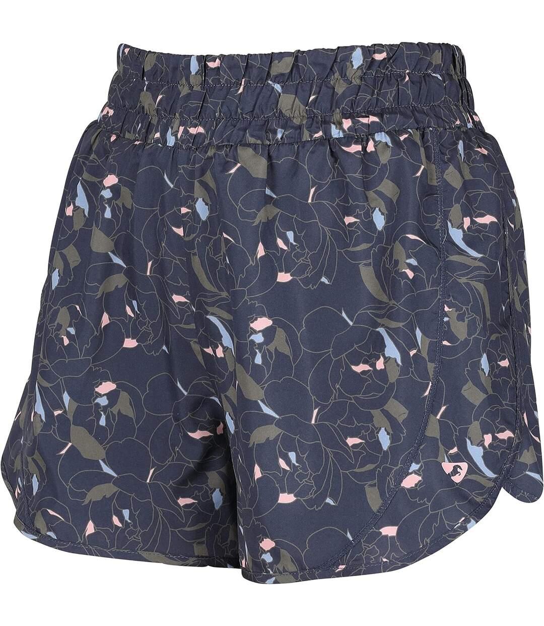 Womens/ladies Activate Peony Shorts Navy Green Aubrion-3