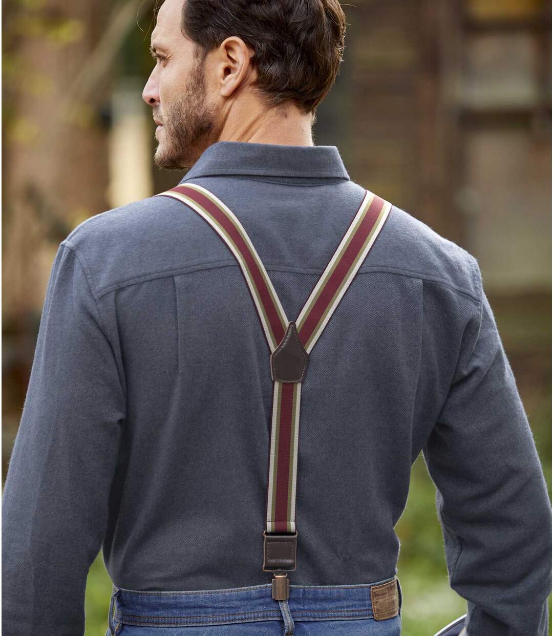 Men's Montana Braces Gift Set - Burgundy-2