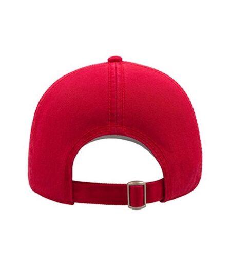 Casquette 6 Panneaux Action Mixte Rouge Atlantis