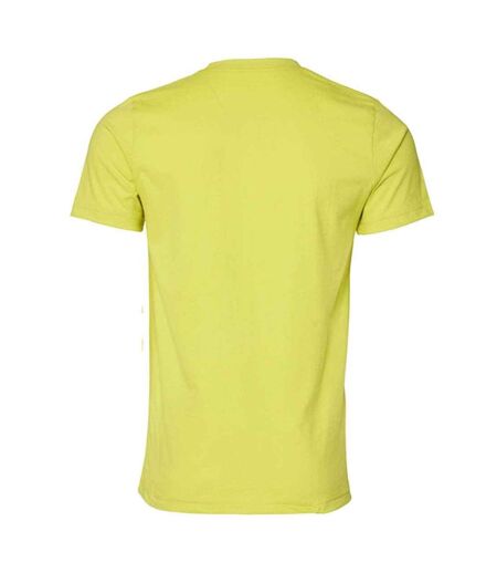 T-shirt à col rond mixte jaune vert Bella + Canvas