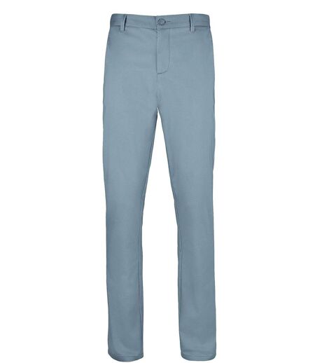 pantalon toile chino satin homme - 02917 - bleu clair