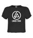 Womens/ladies Circle Logo Linkin Park Crop Top Charcoal Amplified-1