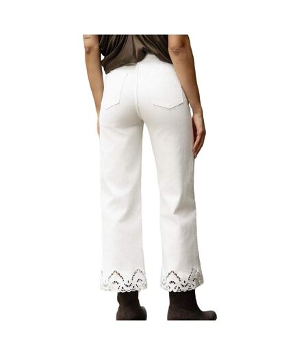 Jean wide blanc femme oraije nola