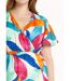 Robe longue cache-coeur volantée manches courtes-3