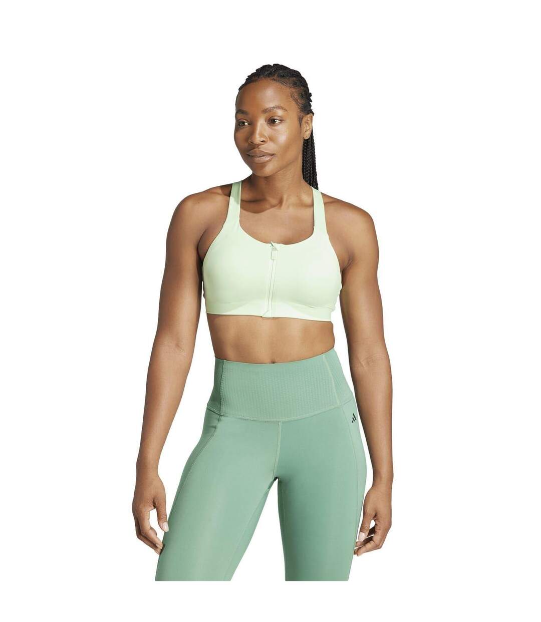 Brassière De Sport Femme Vert Adidas-4