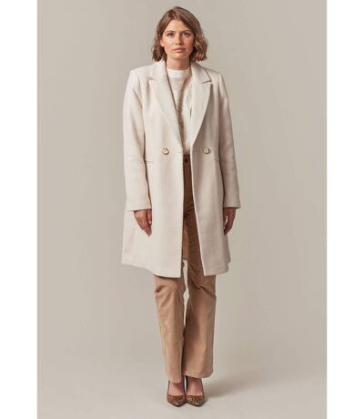 Manteau mi-long en drap de laine pour femme TANYA