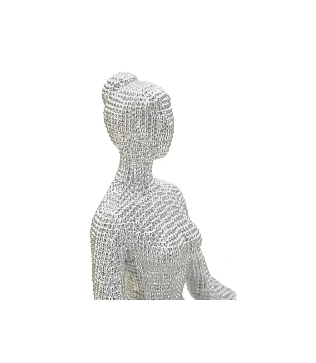 Statuette Yoga Femme Donnina 23cm Argent-2