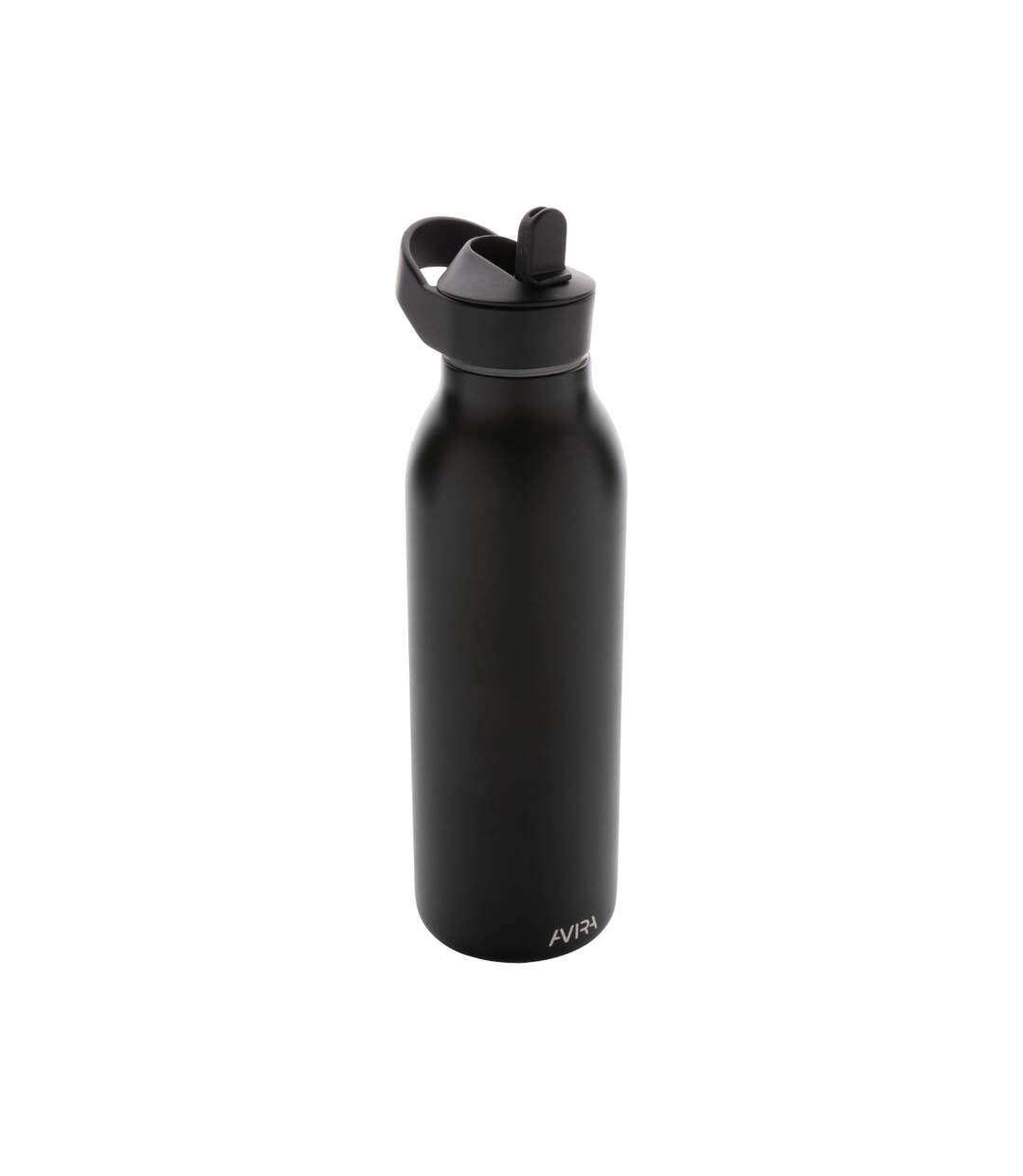 Ara flip top recycled stainless steel 500ml water bottle one size black Avira-1