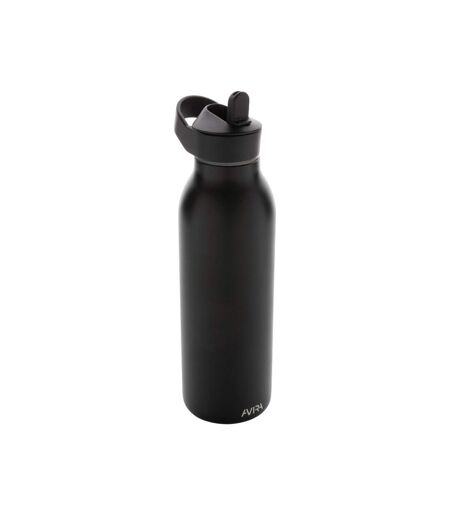 Ara flip top recycled stainless steel 500ml water bottle one size black Avira