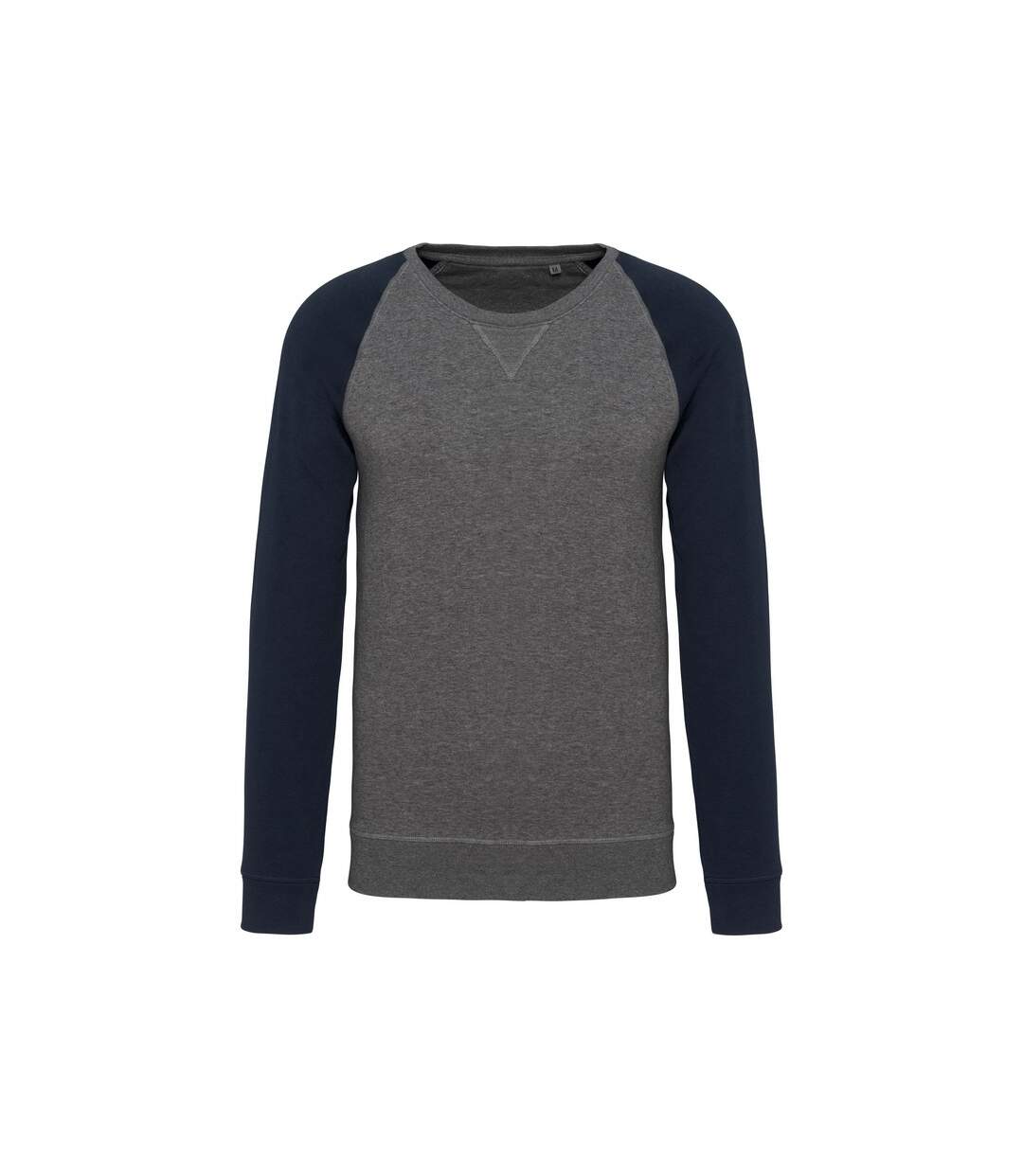 Kariban Mens Organic Two-Tone Sweatshirt (Gray Heather/Navy) - UTRW7463