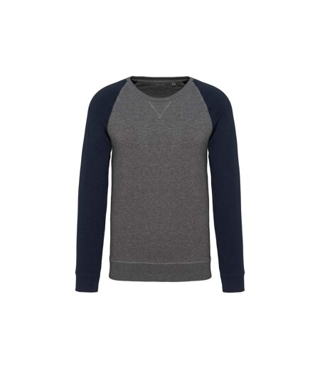 Kariban Mens Two-Tone Sweatshirt (Gray Heather/Navy) - UTRW7463
