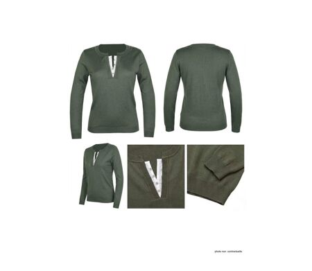 Pull Col Fantaisie Femme Mayflower Papaye1k Kaki