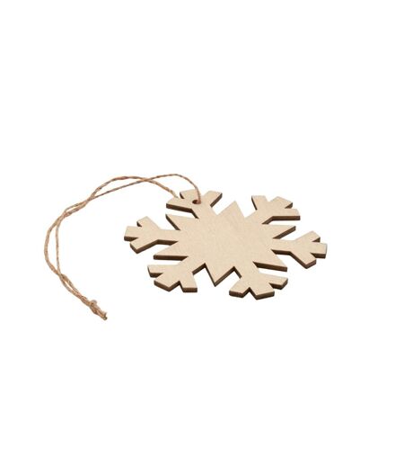 Neuy snowflake hanging decoration one size wood MidOcean