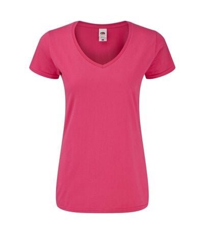T-shirt Iconic Femme Fuchsia Fruit Of The Loom