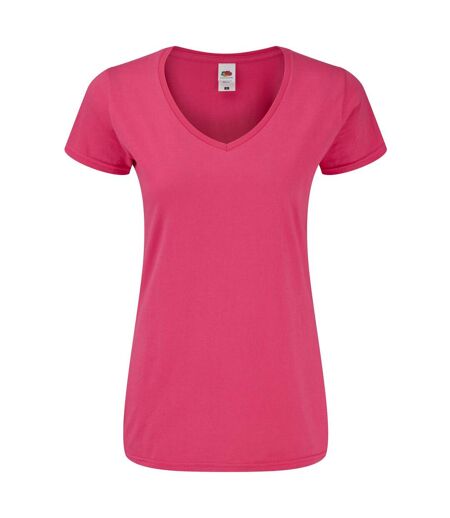 T-shirt Iconic Femme Fuchsia Fruit Of The Loom