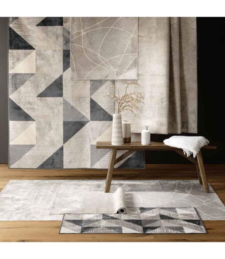 Tapis Déco Tissé Graphic 140x200cm Naturel