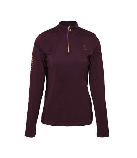 Womens/ladies ednam base layer top mulberry purple Coldstream