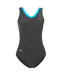 Maillot De Bain 1 Pièce Angie Femme Bleu Gris Crowell-1