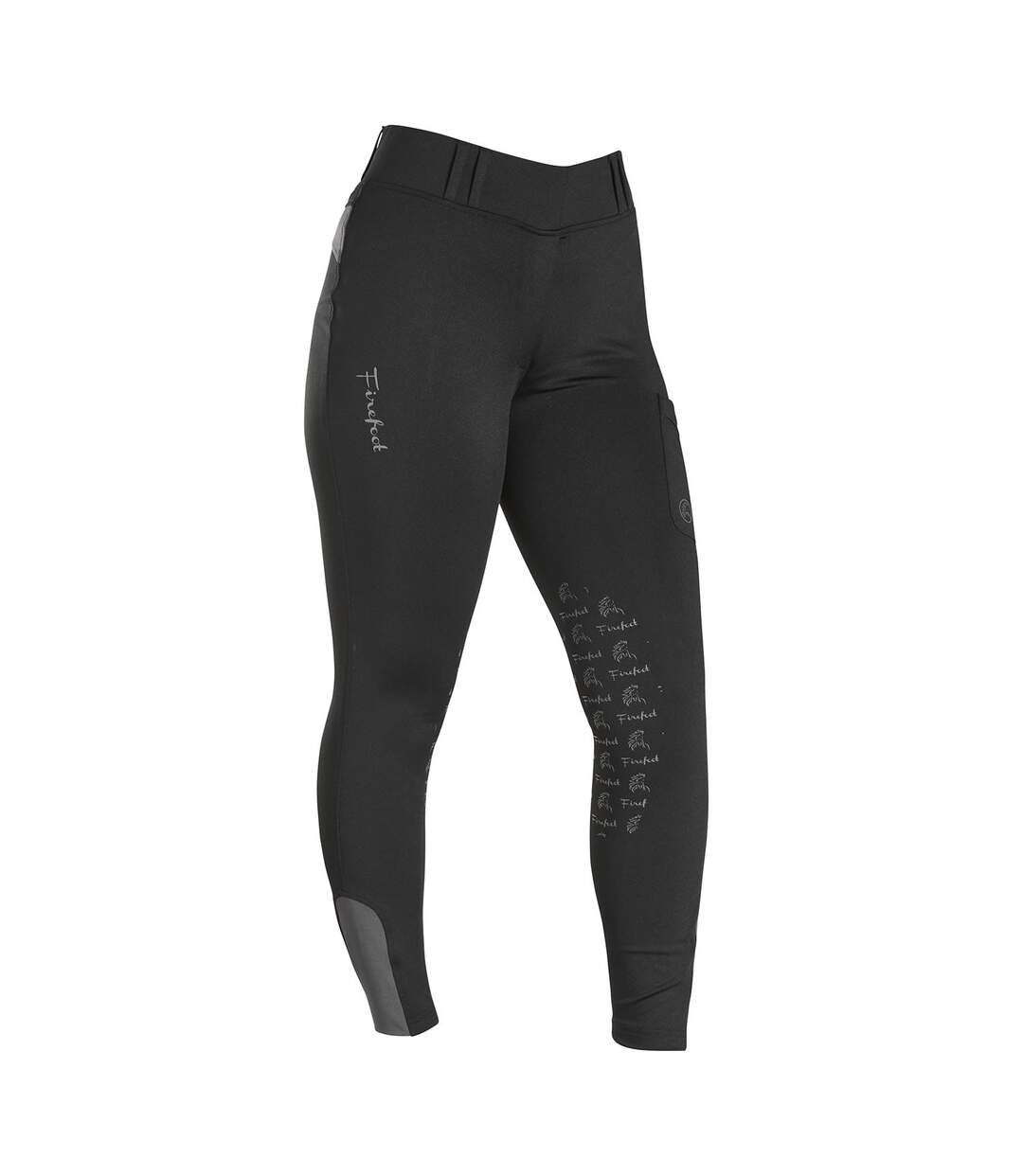 Pantalon d´équitation bankfield basic femme noir / gris Firefoot-1