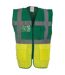 Unisex adult executive hi-vis waistcoat paramedic green/yellow Yoko