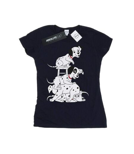 Disney T-shirt en coton Femme/Ladies 101 Dalmatians Chair (Bleu marine) - UTBI14865