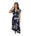 Robe Portefeuille Motif/style Marbré Femme Bleu Marine AX Paris-4