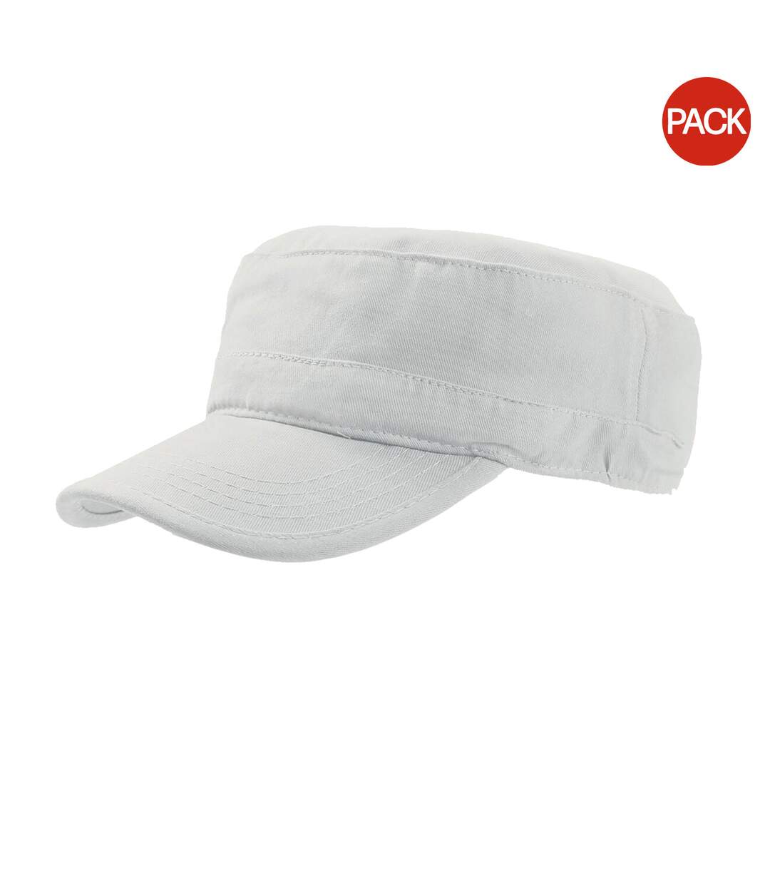 Lot de 2  casquettes militaire tank adulte blanc Atlantis-1