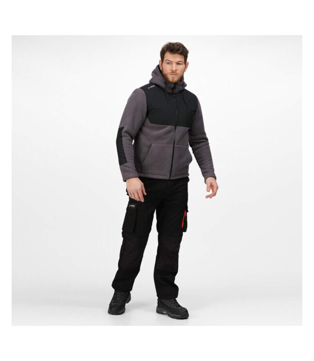 Mens Hooded Jacket Iron Black Regatta Professional-1