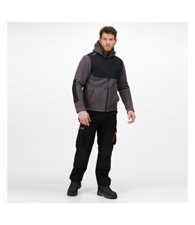 Mens Hooded Jacket Iron Black Regatta Professional