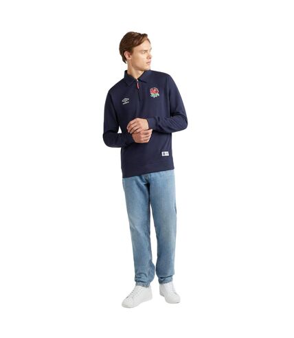 Umbro Mens Dynasty England Rugby Polo Sweatshirt (Navy Blazer)