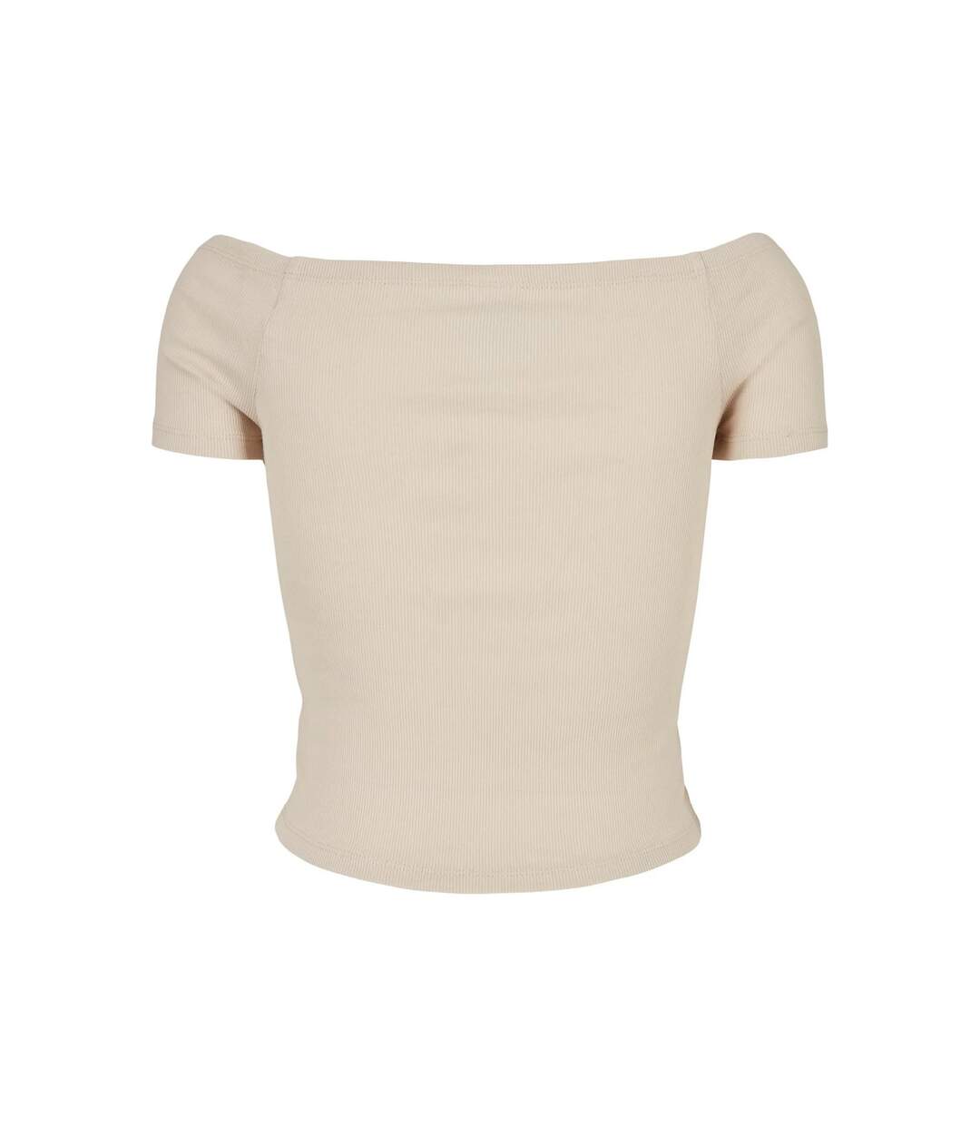 T-shirt Motif/style Côtelé Femme Blanc Cassé Urban Classics-2