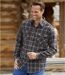 Men's Black Checked Flannel Shirt - Long Sleeves