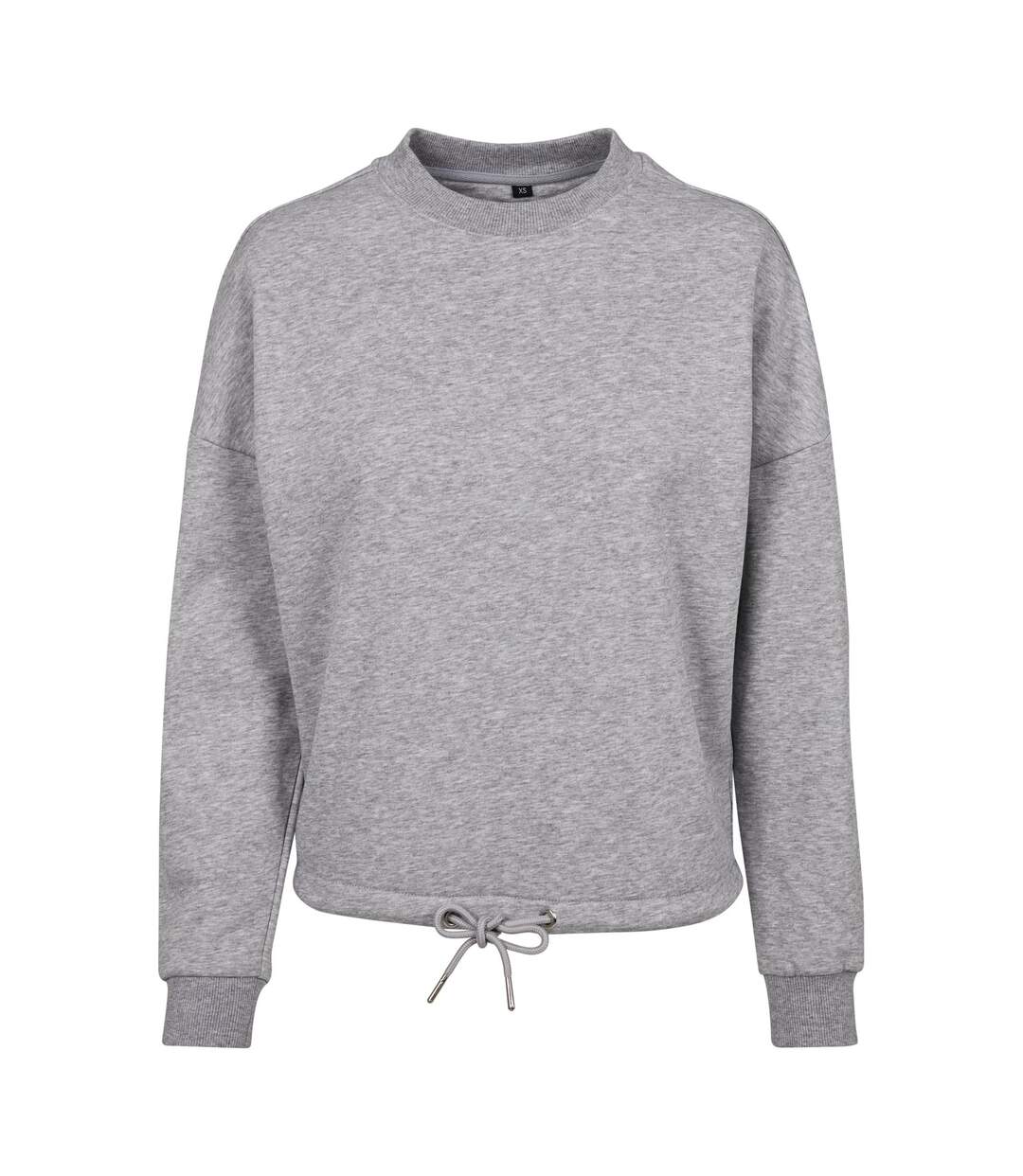 Sweat À Capuche Femme Gris Chiné Build Your Brand-1