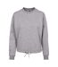 Sweat À Capuche Femme Gris Chiné Build Your Brand-1