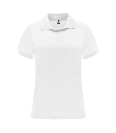 Womens/ladies Monzha Short-sleeved Sports Polo Shirt White Roly