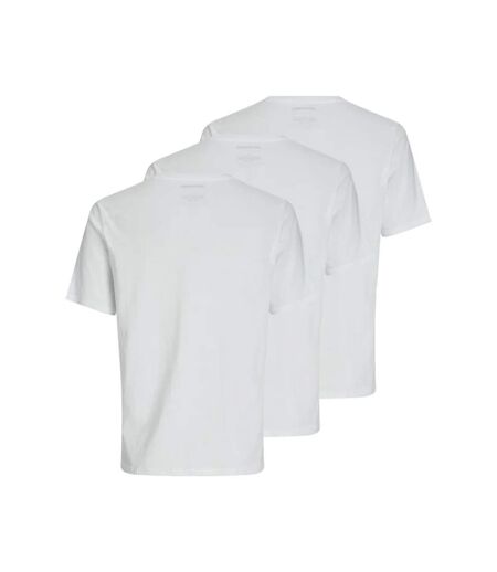 Pack Of 3  Mens Plain Short-sleeved T-shirt  White Jack And Jones