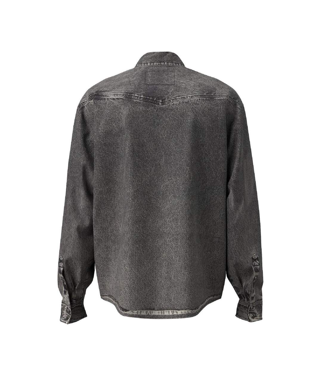 Mens Gils Denim Shirt Black Grey Diesel-3