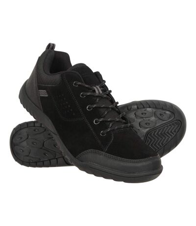 Mens phantom ii cow suede walking shoes black Mountain Warehouse