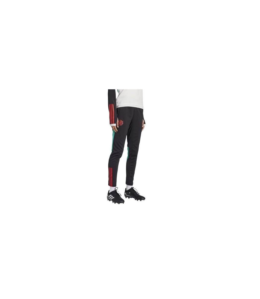 Pantalon De Survêtement Motif/style Manchester United Fc Femme Noir Rouge Adidas-1